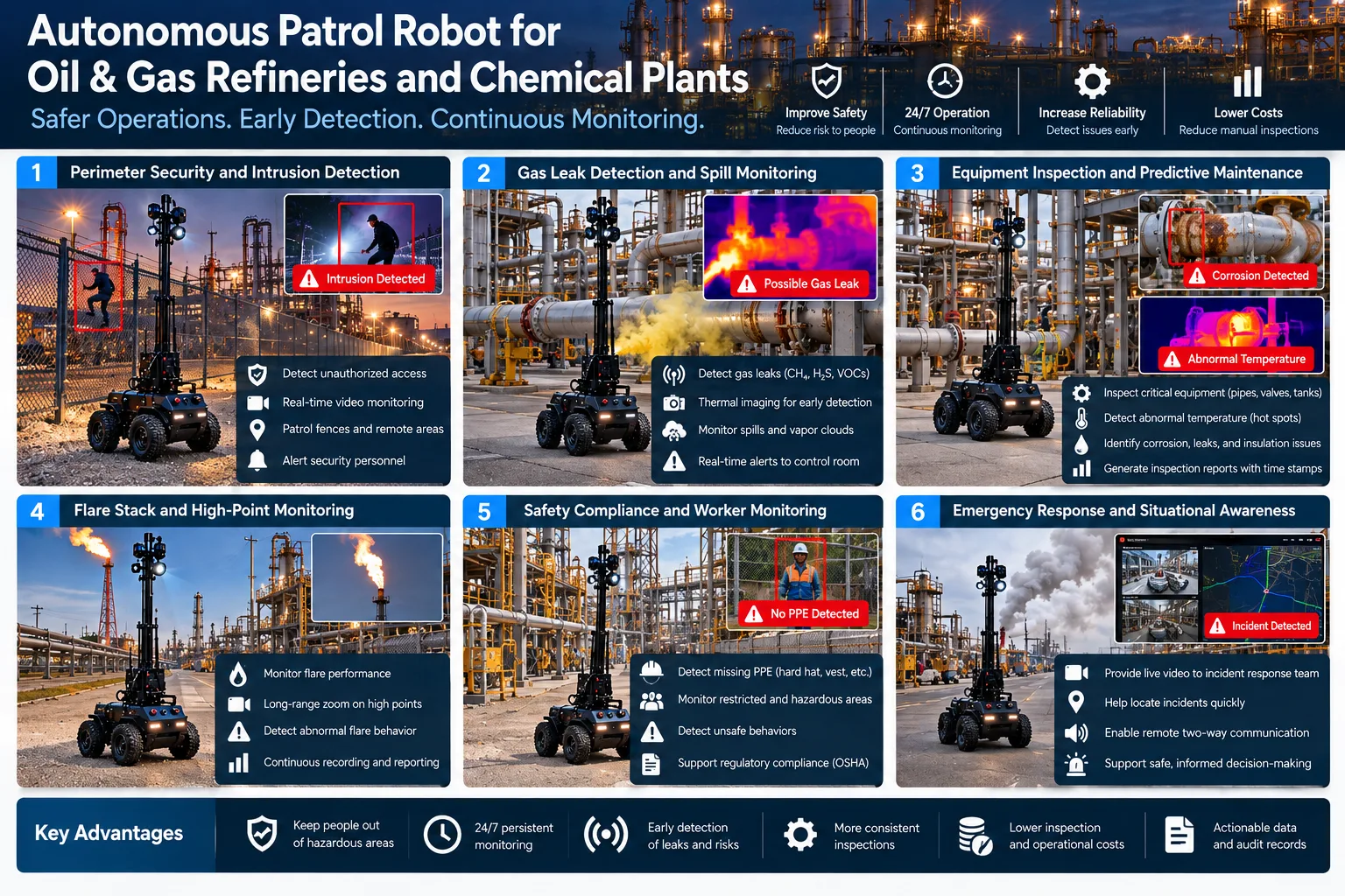 Industrial refinery patrol robot concept